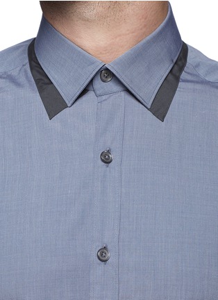 Detail View - Click To Enlarge - LANVIN - Double layer collar effect poplin shirt
