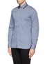 Front View - Click To Enlarge - LANVIN - Double layer collar effect poplin shirt
