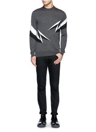 Figure View - Click To Enlarge - NEIL BARRETT - Lightning sweater
