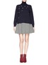 Figure View - Click To Enlarge - MO&CO. EDITION 10 - Asymmetric pleat circle skirt