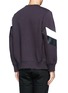 Back View - Click To Enlarge - NEIL BARRETT - Thunderbolt faux leather panel sweatshirt