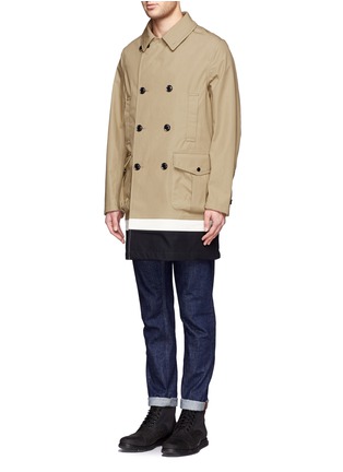 Front View - Click To Enlarge - NANAMICA - GORE-TEX® contrast trim peacoat