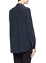 Back View - Click To Enlarge - DIANE VON FURSTENBERG - Stripe trimmed long-sleeve button-down blouse