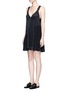 Front View - Click To Enlarge - 3.1 PHILLIP LIM - Pleated silk hem jersey tank dress