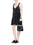 Figure View - Click To Enlarge - 3.1 PHILLIP LIM - Pleated silk hem jersey tank dress