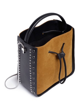  - 3.1 PHILLIP LIM - 'Soleil' small stud suede and leather bucket bag