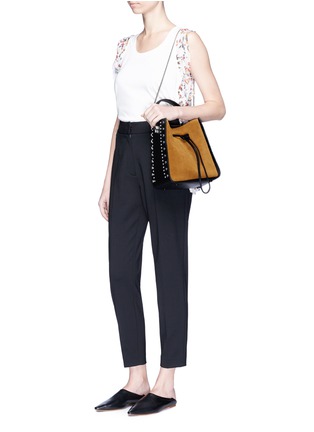 Figure View - Click To Enlarge - 3.1 PHILLIP LIM - 'Soleil' small stud suede and leather bucket bag