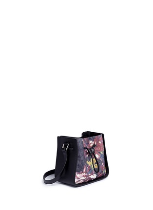 Detail View - Click To Enlarge - 3.1 PHILLIP LIM - 'Soleil' mini floral denim and leather bucket bag