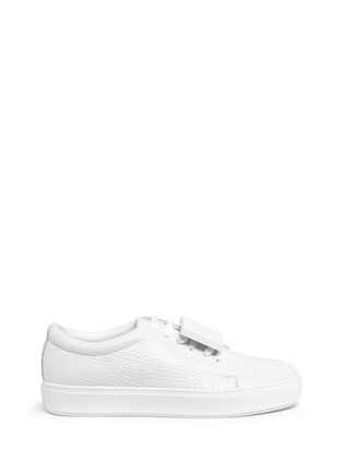 Main View - Click To Enlarge - ACNE STUDIOS - Emoticon plate leather sneakers