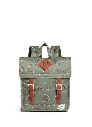 Main View - Click To Enlarge - HERSCHEL SUPPLY CO. - 'Survey' sticks and stones print canvas 5.5L kids backpack