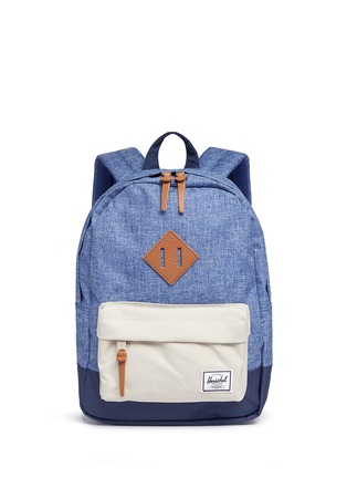 Main View - Click To Enlarge - HERSCHEL SUPPLY CO. - 'Heritage' colourblock canvas 9L kids backpack