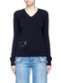 Main View - Click To Enlarge - STELLA MCCARTNEY - 'Falabella' chain zip pocket virgin wool sweater