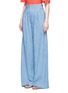 Front View - Click To Enlarge - ALICE & OLIVIA - Eloise' chambray wide leg pants