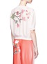 Back View - Click To Enlarge - HELEN LEE - Flying bunny print plissé pleated top