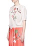 Front View - Click To Enlarge - HELEN LEE - Flying bunny print plissé pleated top
