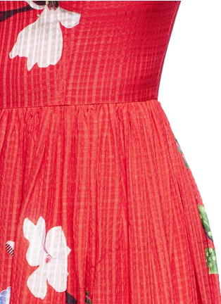 Detail View - Click To Enlarge - HELEN LEE - Flying bunny and floral print silk dress