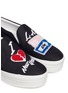 Detail View - Click To Enlarge - JOSHUA SANDERS - 'The Way' towelling patch slip-on sneakers