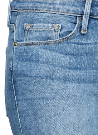 Detail View - Click To Enlarge - FRAME - 'Le Skinny de Jeanne' mid rise ripped jeans
