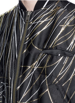Detail View - Click To Enlarge - HAIDER ACKERMANN - Firework embroidered raw hem bomber jacket