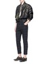 Figure View - Click To Enlarge - HAIDER ACKERMANN - Firework embroidered raw hem bomber jacket