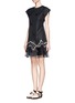 Figure View - Click To Enlarge - 3.1 PHILLIP LIM - Geode embroidery flounce dress