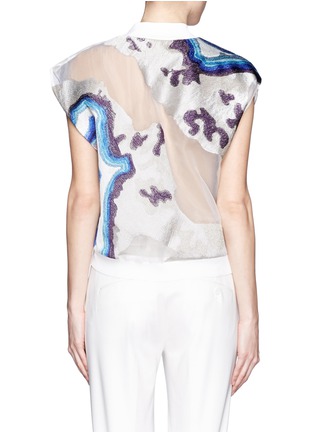 Back View - Click To Enlarge - 3.1 PHILLIP LIM - Geode embroidery sheer top