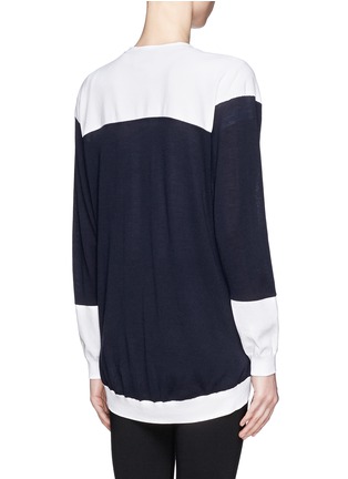 Back View - Click To Enlarge - 3.1 PHILLIP LIM - Two-tone merino wool cardigan
