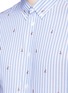 Detail View - Click To Enlarge - MAISON KITSUNÉ - Stripe fox jacquard cotton shirt
