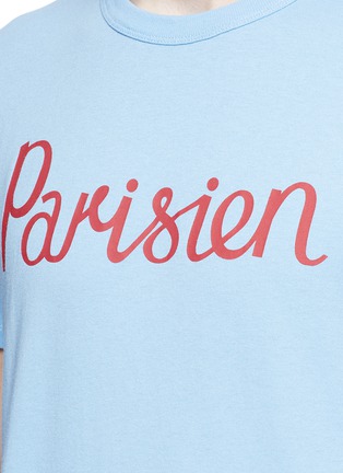 Detail View - Click To Enlarge - MAISON KITSUNÉ - 'Parisien' print cotton T-shirt