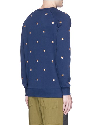Back View - Click To Enlarge - MAISON KITSUNÉ - Fox head embroidered sweatshirt