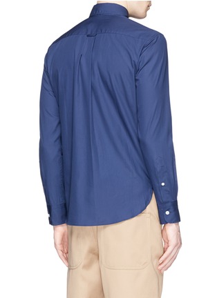Back View - Click To Enlarge - MAISON KITSUNÉ - Fox head embroidered poplin shirt