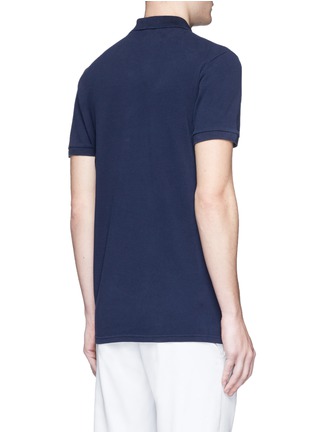 Back View - Click To Enlarge - MAISON KITSUNÉ - Fox logo appliqué cotton polo shirt