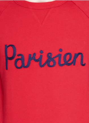 Detail View - Click To Enlarge - MAISON KITSUNÉ - 'Parisien' embroidered sweatshirt