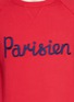 Detail View - Click To Enlarge - MAISON KITSUNÉ - 'Parisien' embroidered sweatshirt