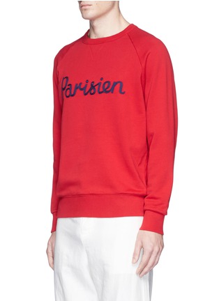 Front View - Click To Enlarge - MAISON KITSUNÉ - 'Parisien' embroidered sweatshirt