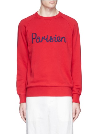 Main View - Click To Enlarge - MAISON KITSUNÉ - 'Parisien' embroidered sweatshirt