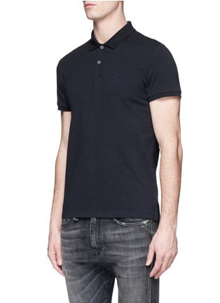 Front View - Click To Enlarge - SCOTCH & SODA - Logo embroidered piqué polo shirt