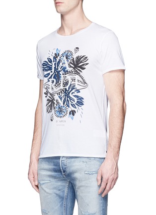 Front View - Click To Enlarge - SCOTCH & SODA - Tropical floral print cotton T-shirt