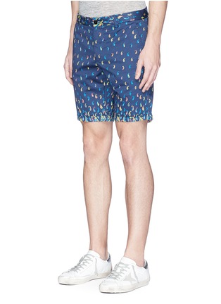 Front View - Click To Enlarge - SCOTCH & SODA - Paisley print cotton twill shorts