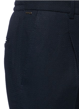 Detail View - Click To Enlarge - SCOTCH & SODA - Basketweave cropped jogging pants