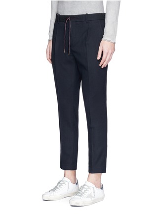 Front View - Click To Enlarge - SCOTCH & SODA - Basketweave cropped jogging pants