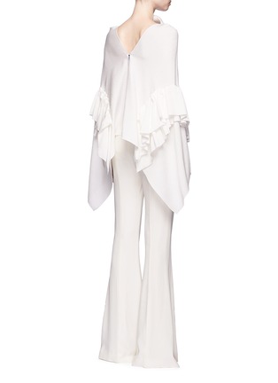 Back View - Click To Enlarge - MATICEVSKI - 'Infinite' tiered ruffle textured cape