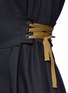 Detail View - Click To Enlarge - TOME - Lace-up cotton drill dress