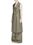 Front View - Click To Enlarge - TOME - Belted sleeveless cotton trench coat