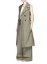 Figure View - Click To Enlarge - TOME - Belted sleeveless cotton trench coat