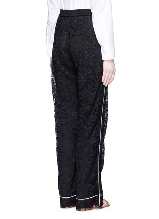 Back View - Click To Enlarge - - - Floral guipure lace pyjama pants