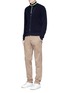 Figure View - Click To Enlarge - PS PAUL SMITH - Stripe intarsia cotton blend cardigan