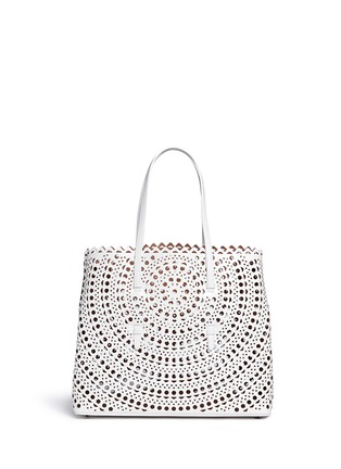 Detail View - Click To Enlarge - ALAÏA - 'New Vienne' large lasercut leather tote