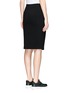 Back View - Click To Enlarge - NEIL BARRETT - Thunderbolt leather patch crepe skirt