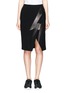 Main View - Click To Enlarge - NEIL BARRETT - Thunderbolt leather patch crepe skirt